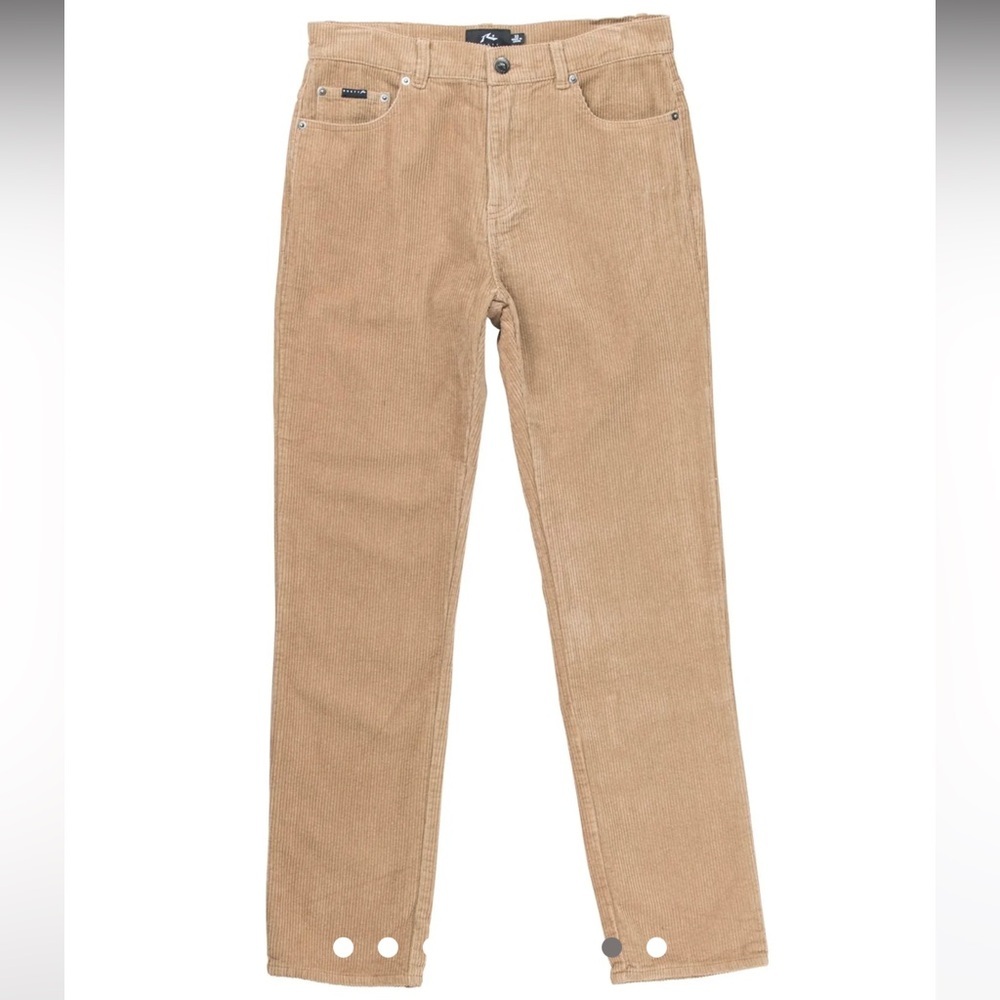 RUSTY Rifts 5 Pocket Pant Light Fennel Corduroy Straight Fit   Size 38 NEW